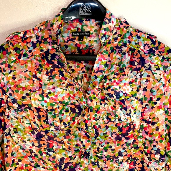 Happy Rainbow gently used blouse size large - Picture 2 of 5